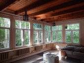 деревянные окна для веранды