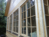 верандные деревянные окна для дачи